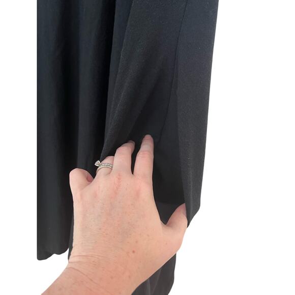 Uptown Sweats by Kiya Tomlin Black Bamboo Blend Short Sleeve Dress Size Small - Picture 7 of 8